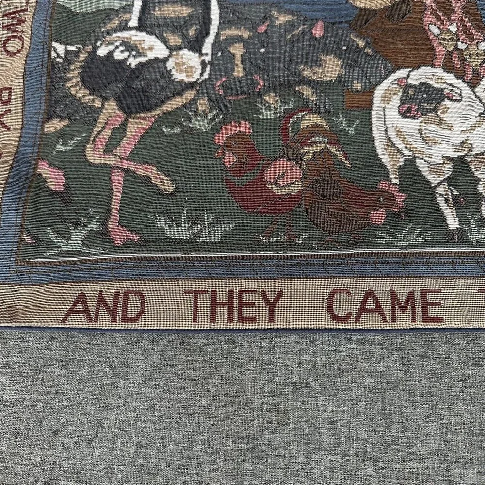 Wall Tapestry Noah's Ark And They Came Two by Two Nursery Child Room